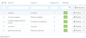 Page CMS Prestashop